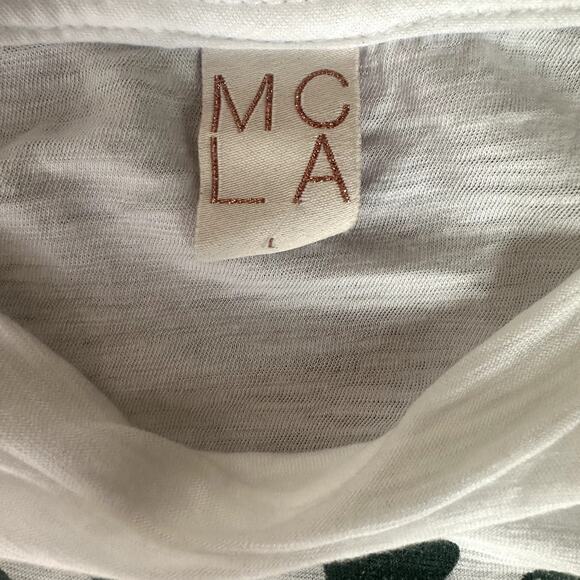 MCLA Love Your Earth Modal Cotton Tee, Green on White, Size Large - Picture 2 of 6